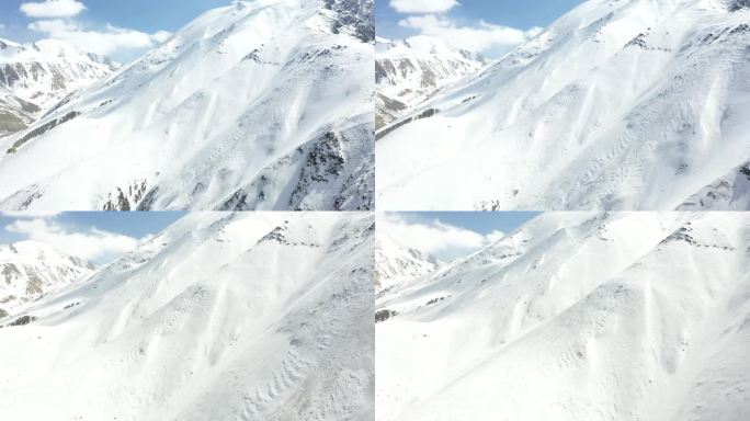 青海 岗什卡雪山 雪景 航拍 雪山