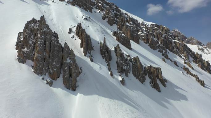 青海 岗什卡雪山 雪景 航拍 雪山