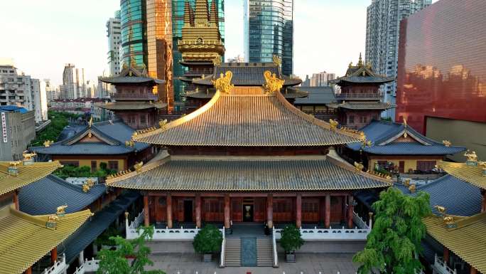 上海 静安寺 寺庙 古建筑 大雄宝殿