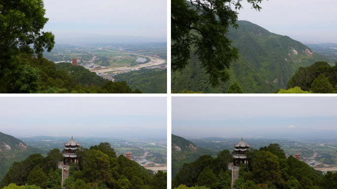 城市郊区山上的塔楼建筑实拍合集