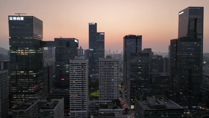 深圳湾科技生态园日落夜景晚霞