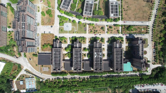 航拍江西景德镇陶瓷大学校园