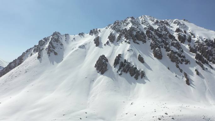 青海 岗什卡雪山 雪景 航拍 雪山