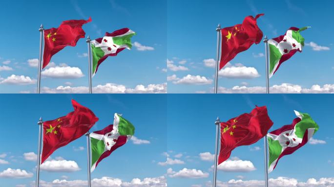 中国- 布隆迪国旗