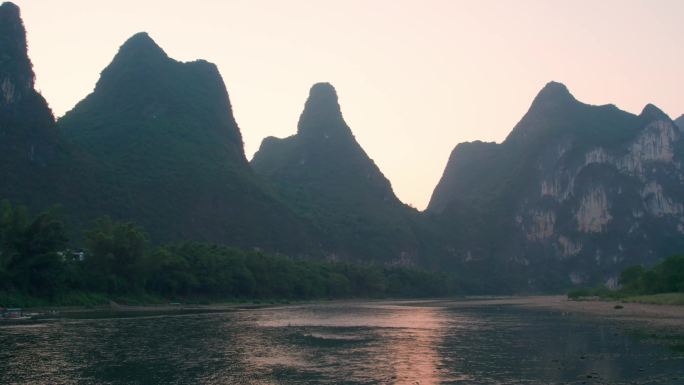 广西桂林阳朔下龙桂林山水航拍