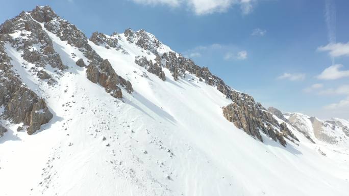 青海 岗什卡雪山 雪景 航拍 雪山