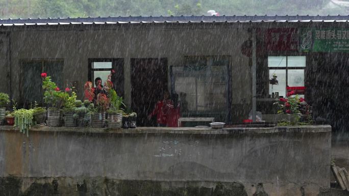 云南农村山林大山深处绿水青山阴天