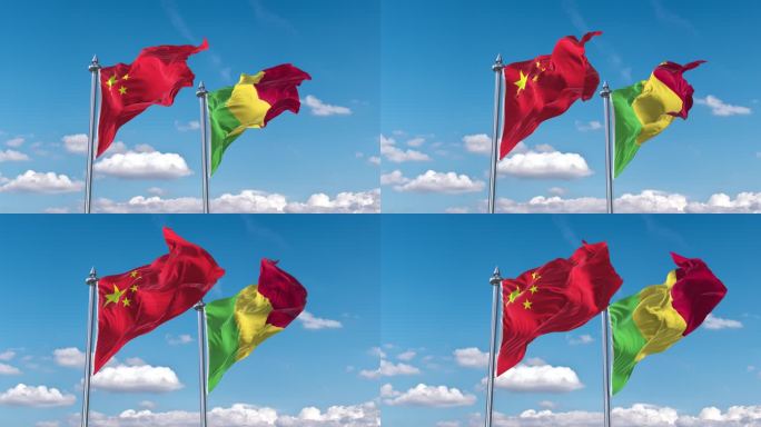 中国- 马里国旗