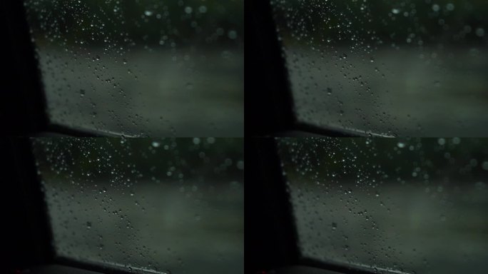 下雨的车窗 雨滴滴答答