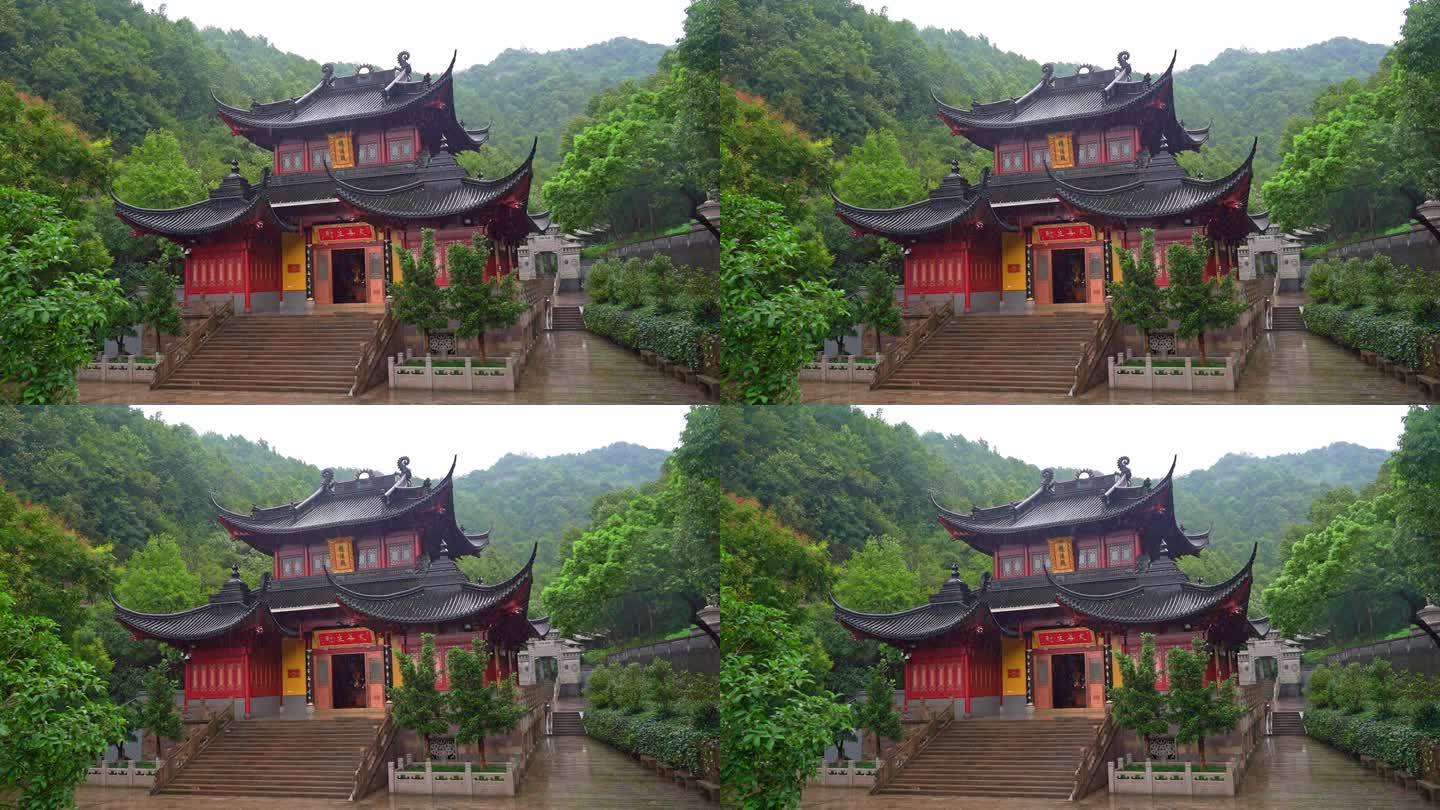 0028 下大雨  寺院