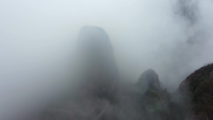 龙川霍山云海航拍