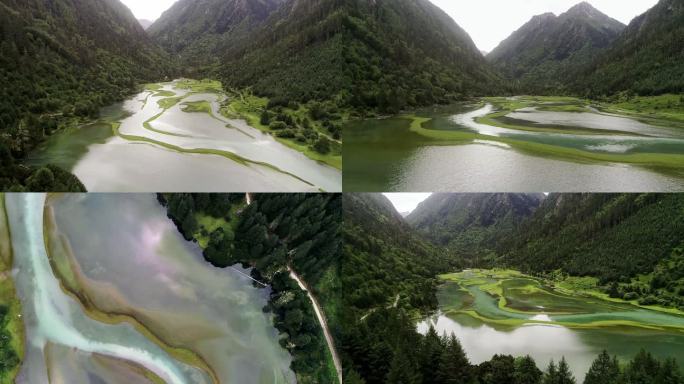 川西甘孜州月亮湾航拍