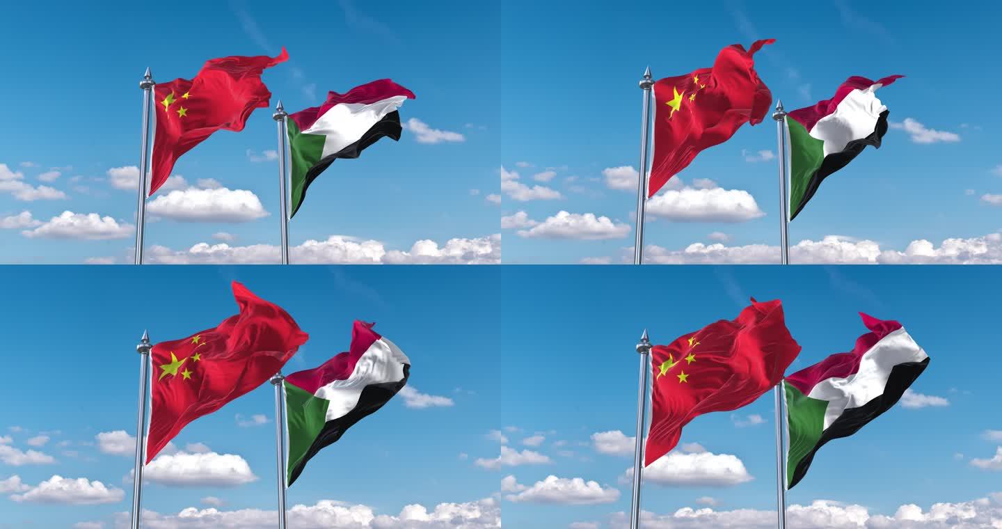 中国- 苏丹国旗