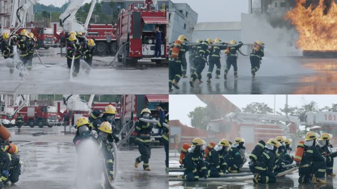 救火训练4K原创高清视频