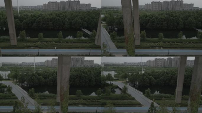 安徽芜湖水生态公园 4K 高架桥
