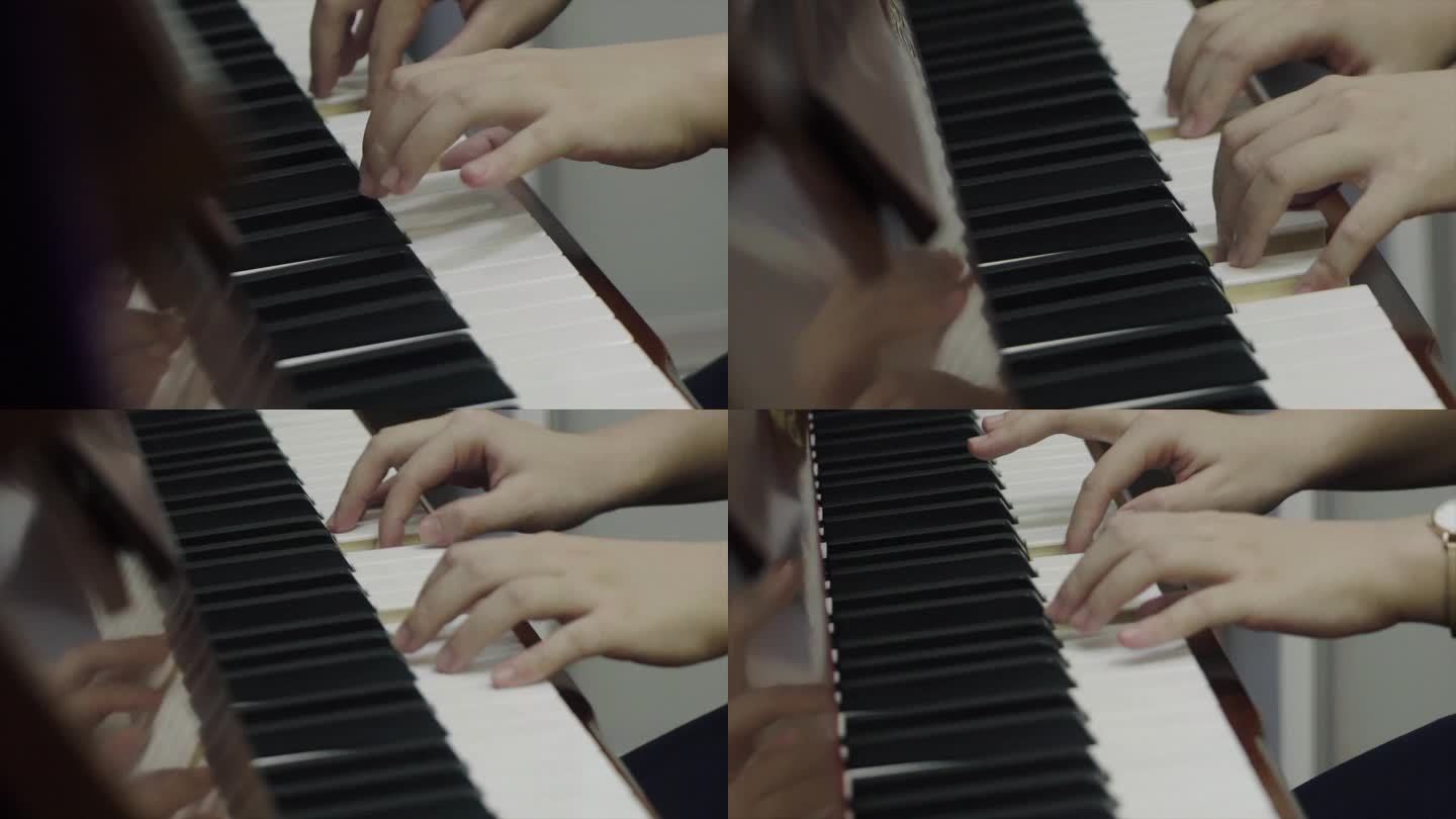 女生弹钢琴演奏