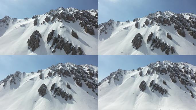 青海 岗什卡雪山 雪景 航拍 雪山