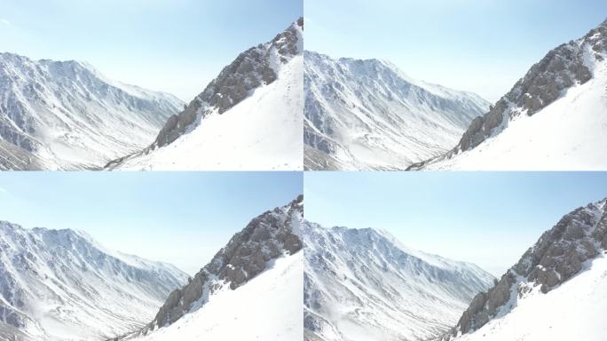 青海 岗什卡雪山 雪景 航拍 雪山