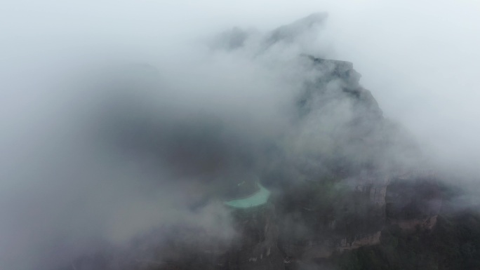 龙川霍山云海航拍