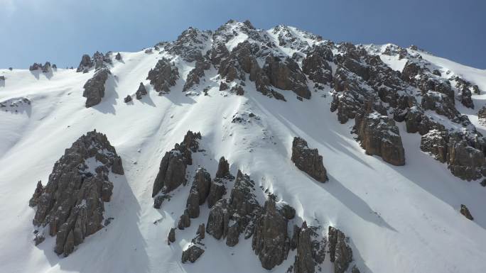 青海 岗什卡雪山 雪景 航拍 雪山