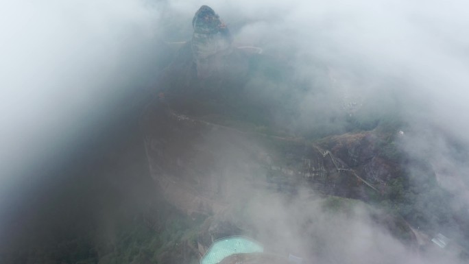 龙川霍山云海航拍