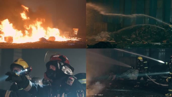 火灾救援现场4K原创高清视频