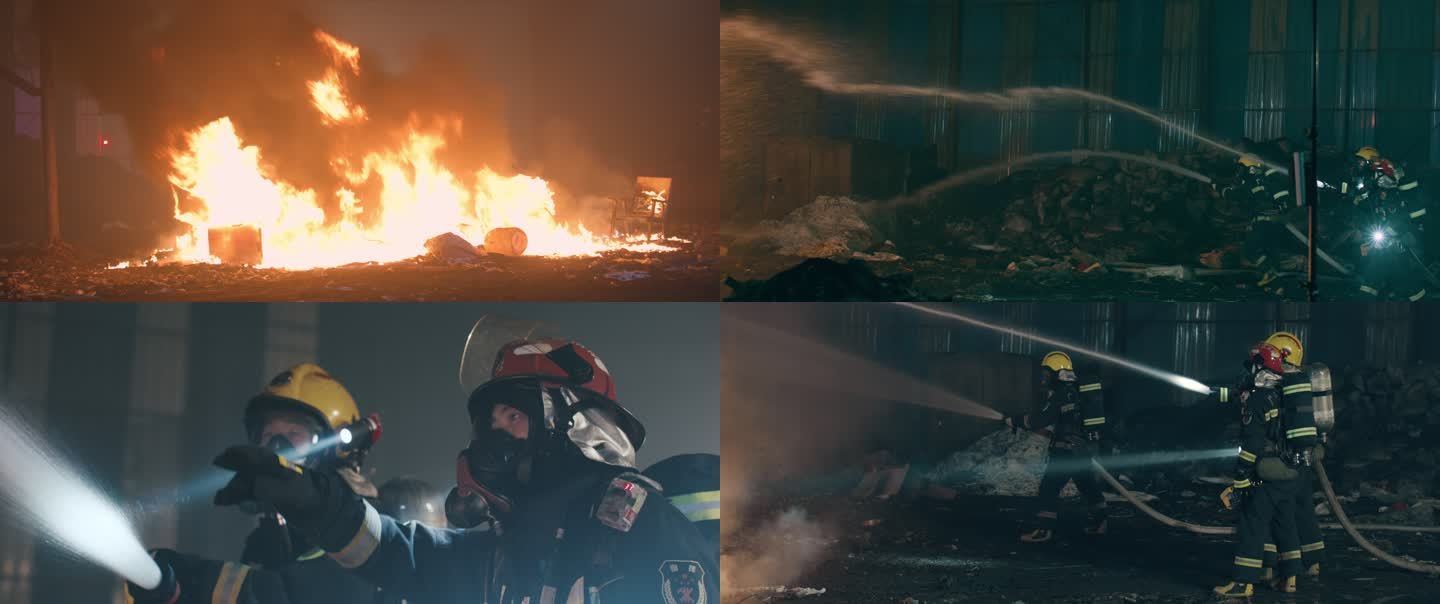 火灾救援现场4K原创高清视频