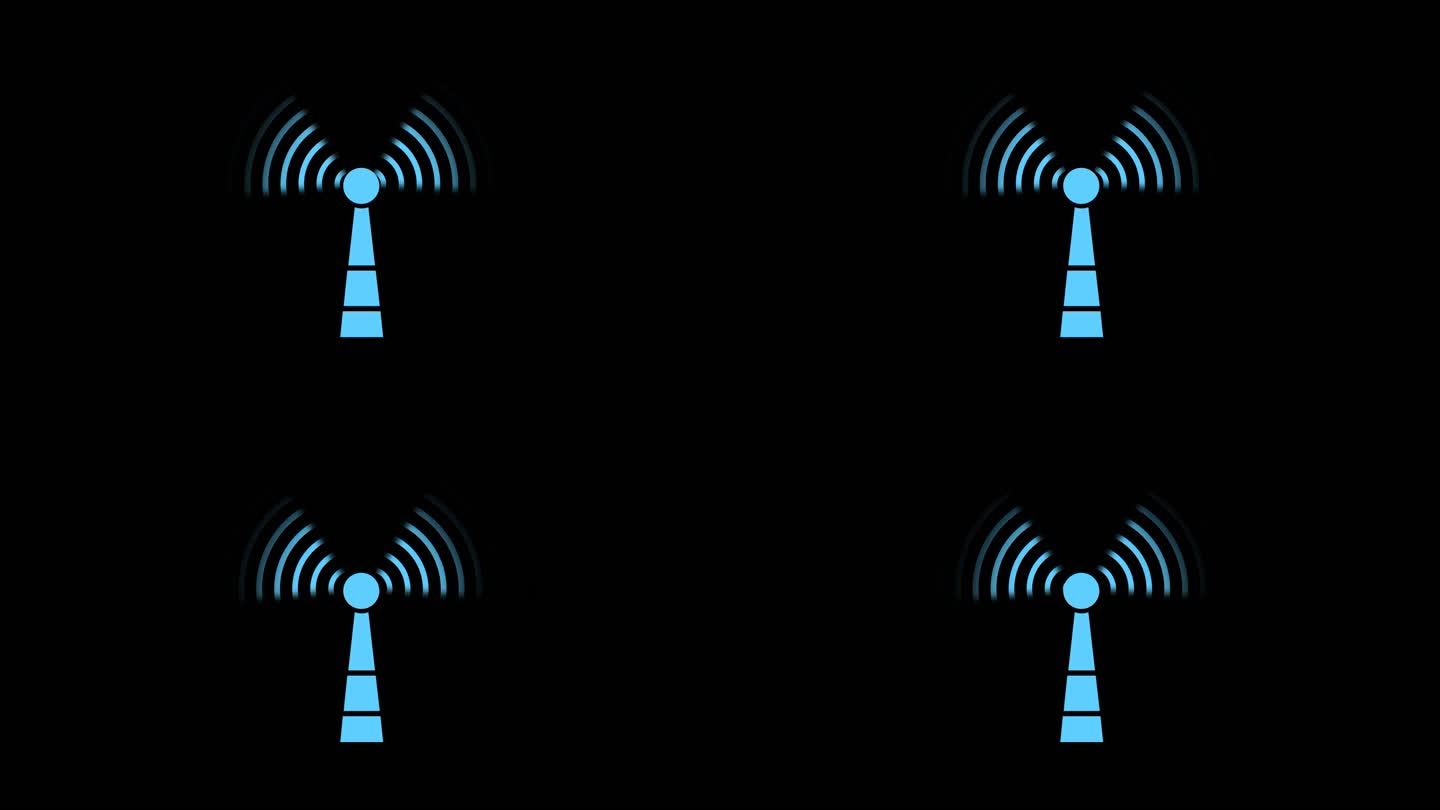 电塔wifi信号扩散带alpha透明通道