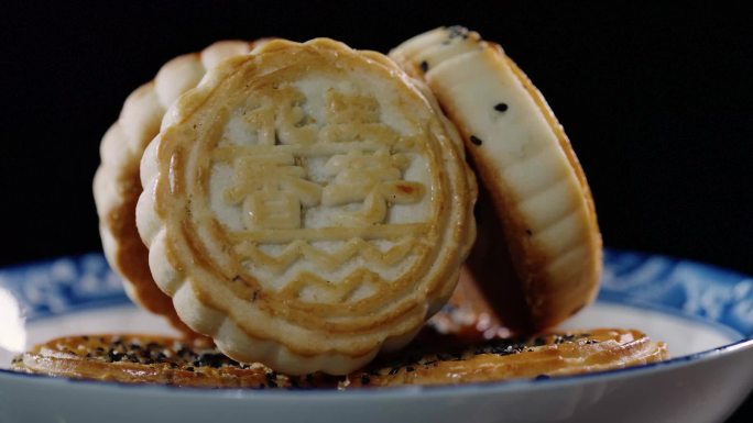 4K月饼月饼月饼素材中秋月饼月饼画面