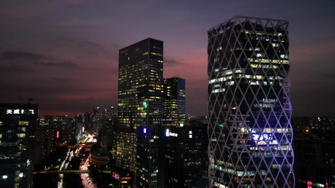 深圳市软件产业基地航拍4K夜景