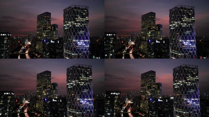 深圳市软件产业基地航拍4K夜景