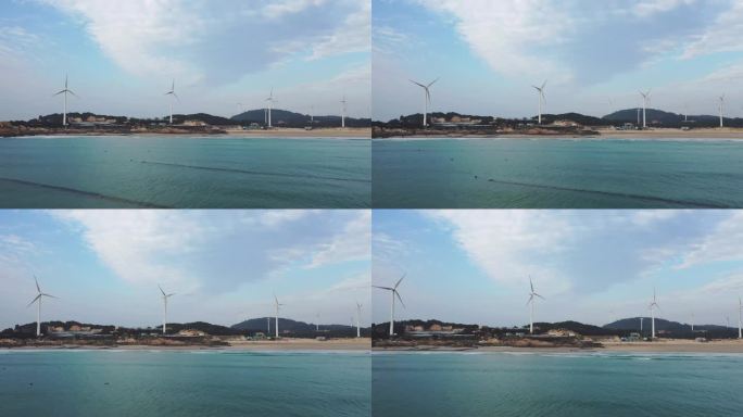 海边风机海岸海景
