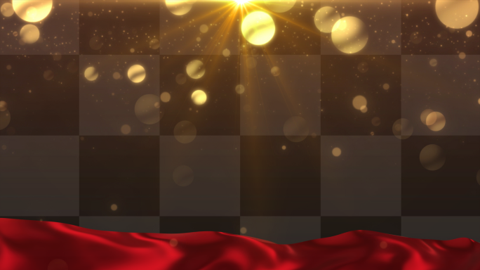 政党红绸飘动粒子边框-Alpha通道