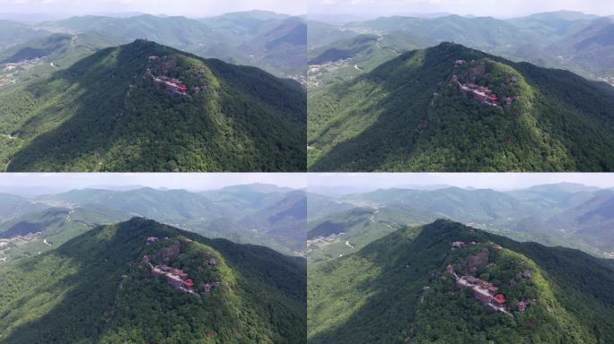 泉州山峰仙公山景区航拍山顶风景森林山脉