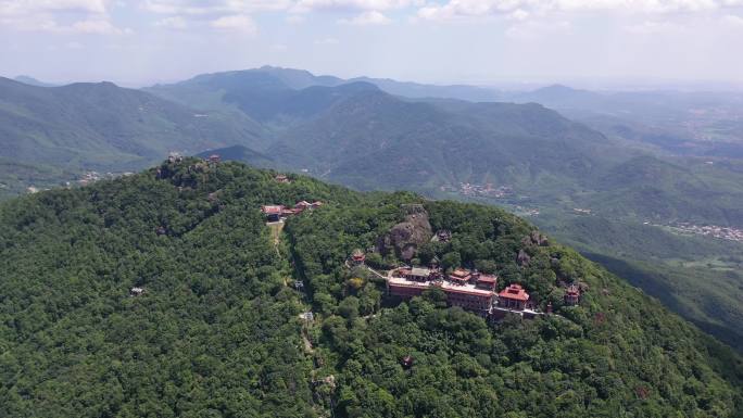 泉州山峰仙公山景区航拍山顶风景森林山脉