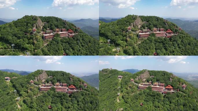 泉州山峰仙公山景区航拍山顶风景森林山脉