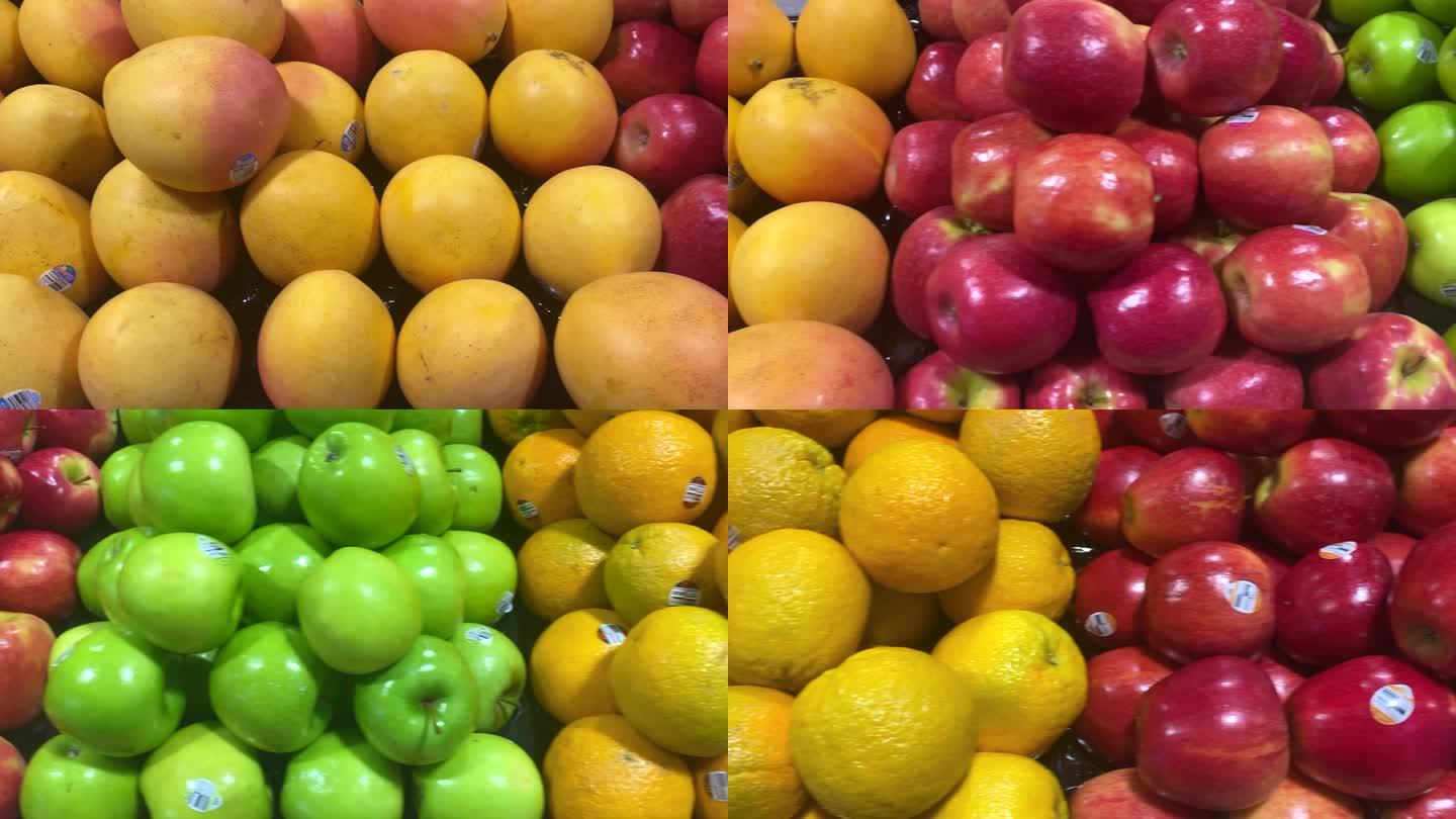 商店里一排排的水果