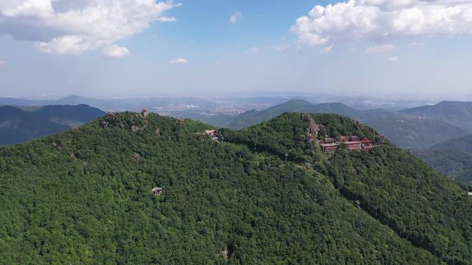 泉州山峰仙公山景区航拍山顶风景森林山脉