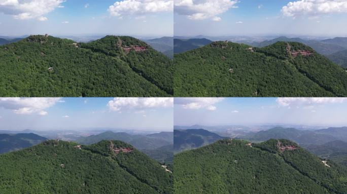 泉州山峰仙公山景区航拍山顶风景森林山脉