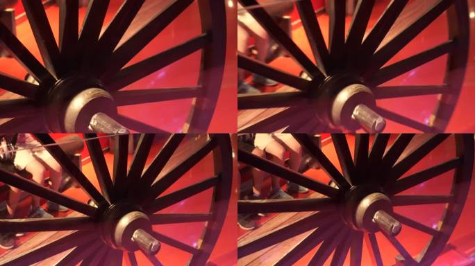 中国古代车轱辘车轴马车车轮