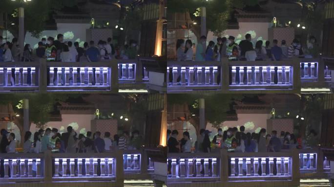 上海豫园灯会城隍庙夜市人流4K实拍