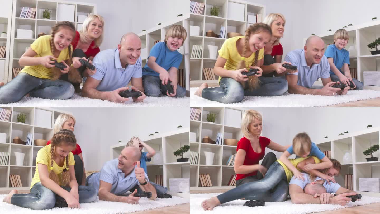 高清娃娃：家庭玩视频游戏的乐趣