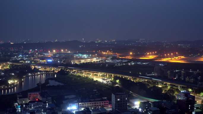 揭阳潮汕国际机场夜景延时