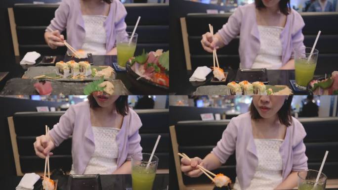 亚洲、台湾/泰国快乐套餐：在豪华日本餐厅吃寿司套餐、生鱼片和寿司卷