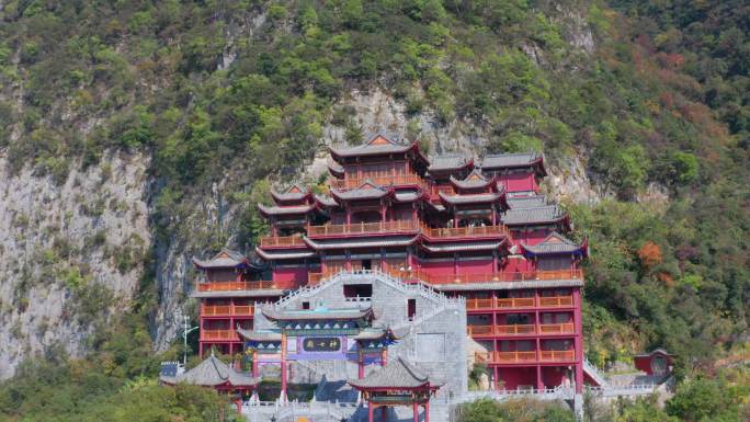 重庆长江三峡巫峡神女峰神女庙4K高清