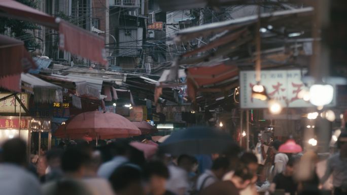 【4K】夜市 香港 城市夜晚 慢门 延时