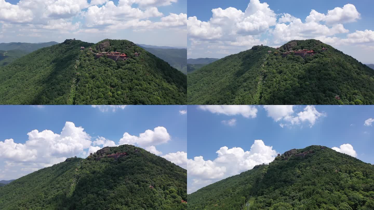 泉州山峰仙公山景区航拍山顶风景森林山脉