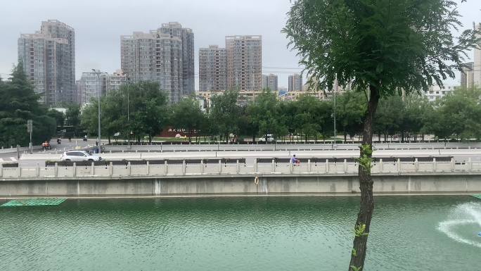 城市交通汽车在城市中穿梭车水马龙交通安全