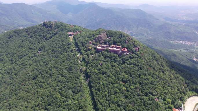 泉州山峰仙公山景区航拍山顶风景森林山脉