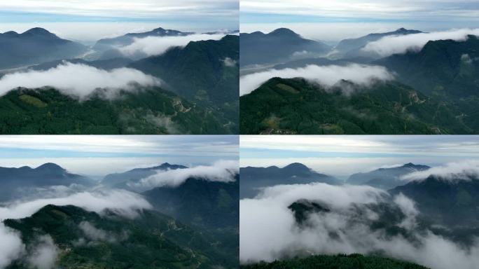 云雾中的什邡蓥华山